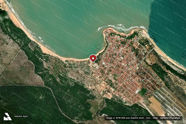 Imagem de satélite — Embargo IBAMA — Infração Ambiental — Baía Formosa/RN