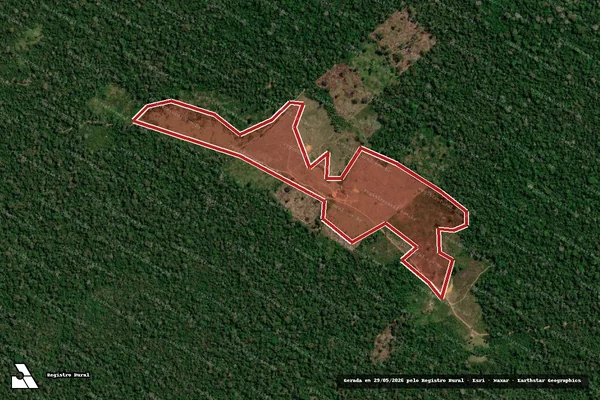 Imagem de satélite de Infração da Flora em Lábrea - AM