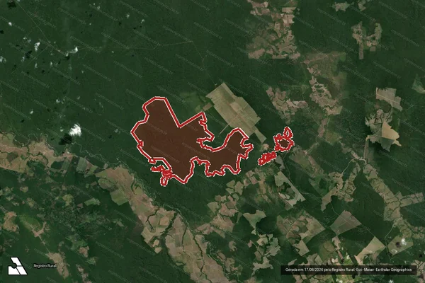 Imagem de satélite de Infração da Flora em Rondon do Pará - PA