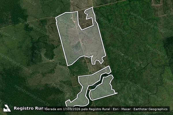 Imagem de satélite — Embargo IBAMA — Infração Ambiental - Apuí/AM