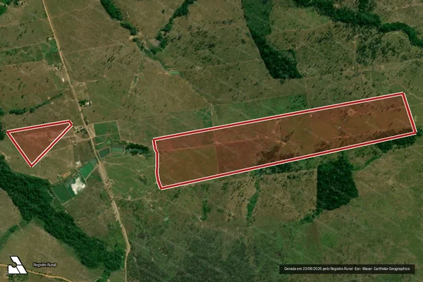 Imagem de satélite de Infração Ambiental em Nova Mamoré - RO