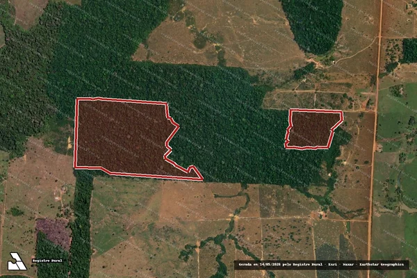 Imagem de satélite de Infração Ambiental em Porto Velho - RO