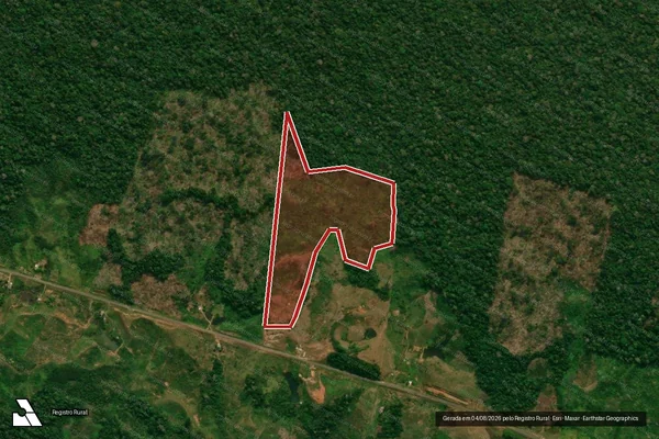 Imagem de satélite — Embargo IBAMA — Infração da Flora - Tarauacá/AC