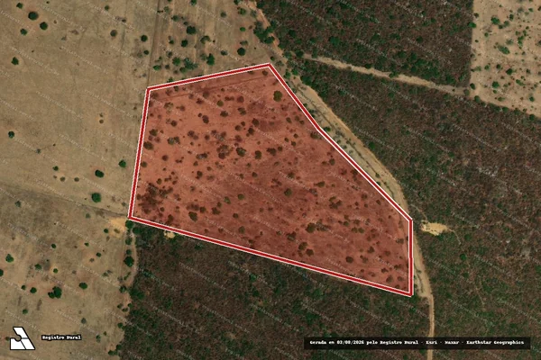 Imagem de satélite — Embargo IBAMA — Infração da Flora — Aurora do Tocantins/TO