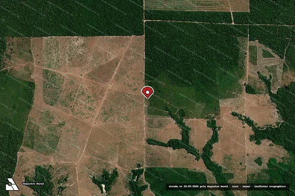 Imagem de satélite — Embargo IBAMA — Infração da Flora - Pimenta Bueno/RO