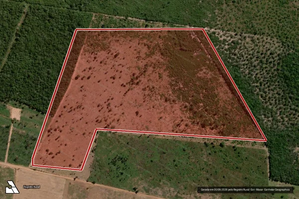 Imagem de satélite de Infração da Flora em Novo Santo Antônio - MT