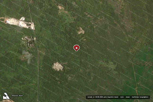 Imagem de satélite de Infração Ambiental em Governador Dix-Sept Rosado - RN (marcador da localização)