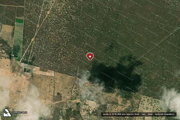 Imagem de satélite — Embargo IBAMA — Infração Ambiental — Afonso Bezerra/RN