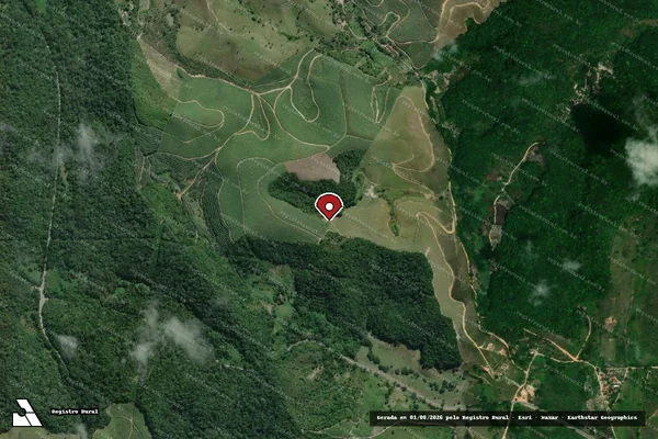 Imagem de satélite de Infração Ambiental em Tamandaré - PE (marcador da localização)