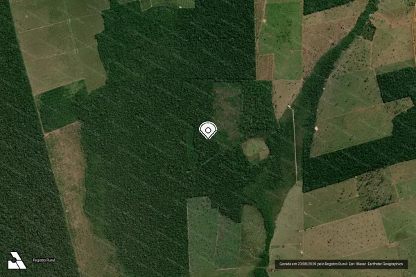 Imagem de satélite — Embargo IBAMA — Infração da Flora - São Francisco Do Guaporé/RO