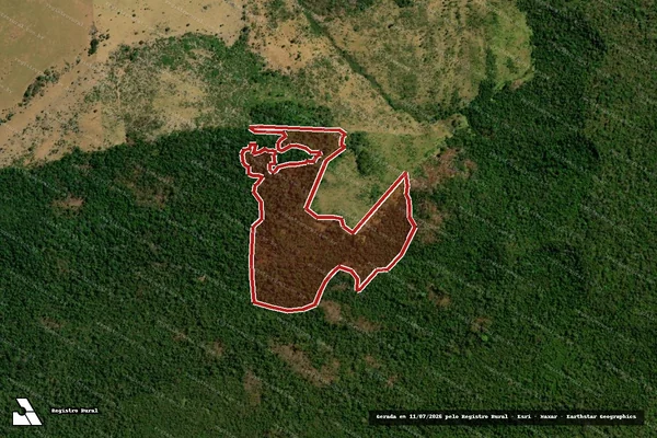 Imagem de satélite de Infração Ambiental em Santa Terezinha - MT