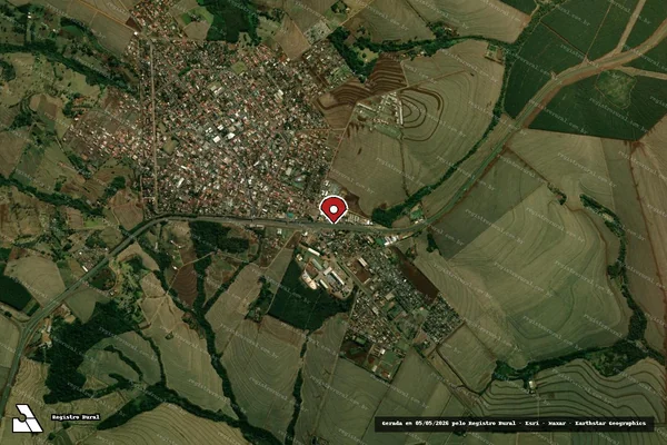 Imagem de satélite de Infração Ambiental em Engenheiro Beltrão - PR (marcador da localização)
