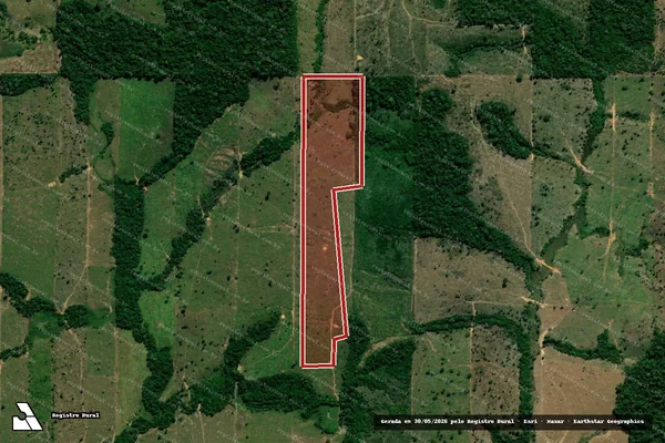 Imagem de satélite — Embargo IBAMA — Infração da Flora — Vale do Anari/RO