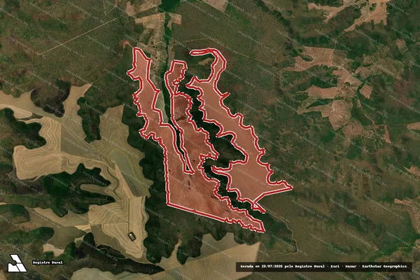 Imagem de satélite de Infração da Flora em Mirador - MA