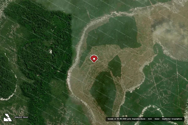Imagem de satélite — Embargo IBAMA — Infração Ambiental - Breu Branco/PA