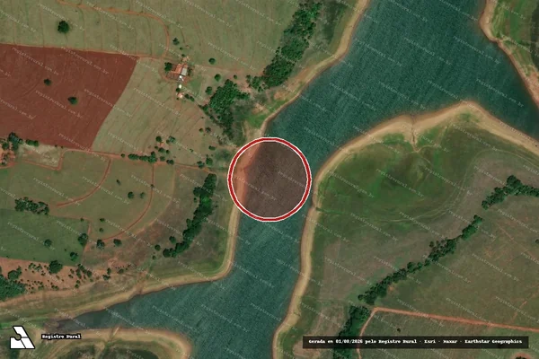 Imagem de satélite de Infração Ambiental em Mira Estrela - SP