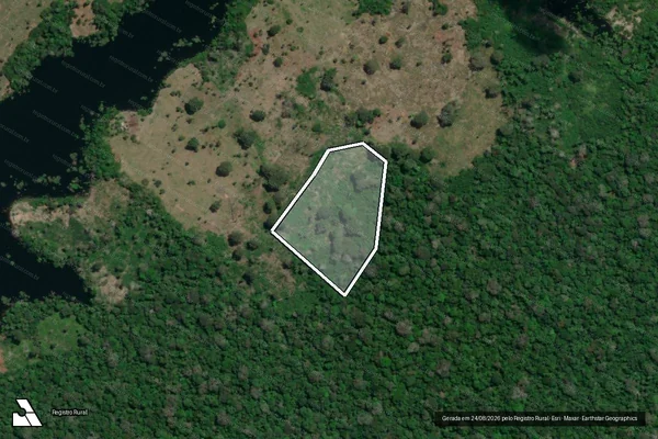 Imagem de satélite — Embargo IBAMA — Infração da Flora — São Sebastião do Uatumã/AM