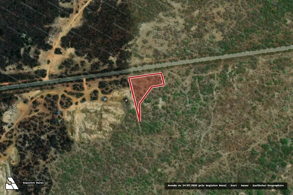 Imagem de satélite — Embargo IBAMA — Infração Ambiental - Afonso Bezerra/RN