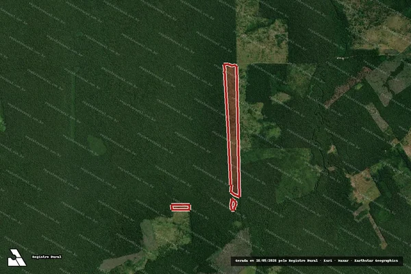 Imagem de satélite de Infração da Flora em Humaitá - AM