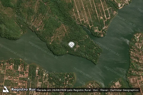 Imagem de satélite — Embargo Ambiental — Miracema do Tocantins/TO