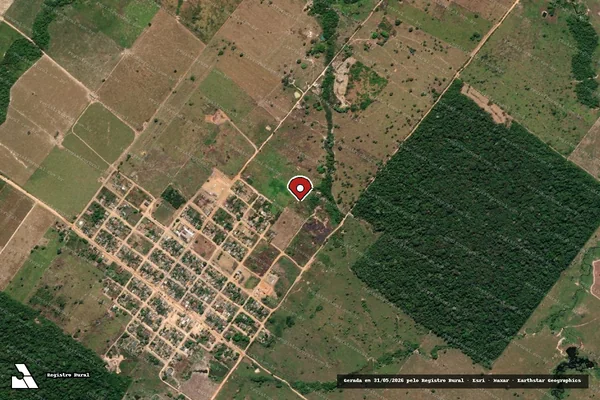 Imagem de satélite de Infração Ambiental em Espigão D'Oeste - RO (marcador da localização)