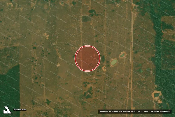Imagem de satélite — Embargo IBAMA — Infração Ambiental - Ariquemes/RO