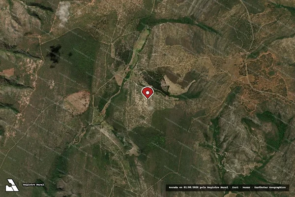 Imagem de satélite de Desmatamento em Vitória da Conquista - BA (marcador da localização)