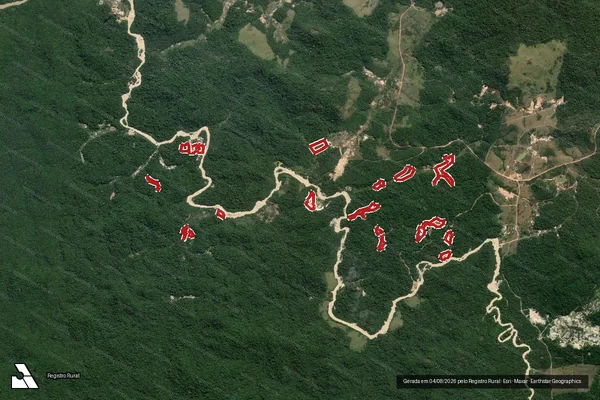 Imagem de satélite de Infração Ambiental em Itaituba - PA