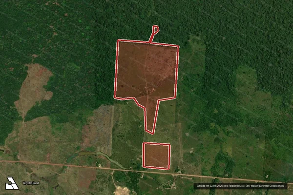 Imagem de satélite de Infração da Flora em Rorainópolis - RR