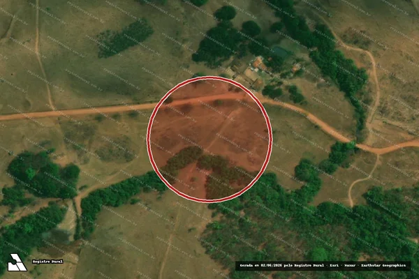 Imagem de satélite — Embargo IBAMA — Desmatamento - Goiatuba/GO