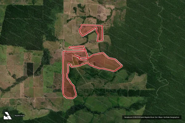 Imagem de satélite de Infração Ambiental em Altamira - PA