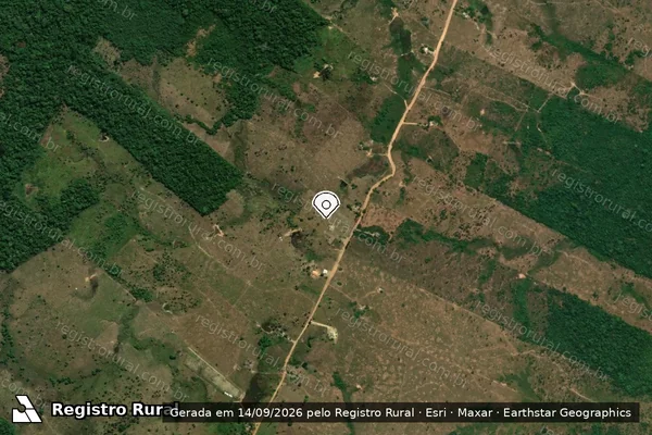 Imagem de satélite — Embargo IBAMA — Infração da Flora - Machadinho D'Oeste/RO