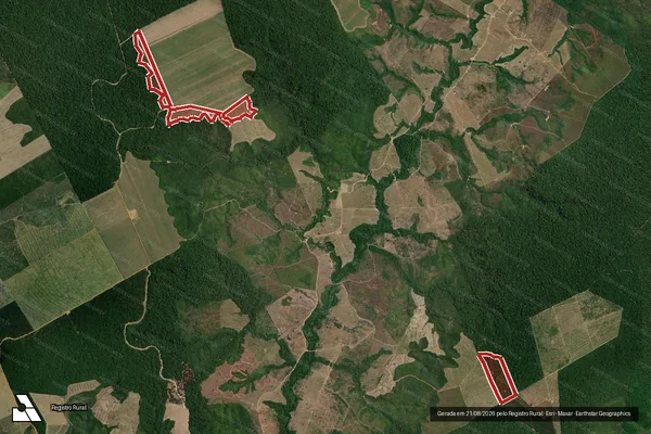 Imagem de satélite de Infração da Flora em Rondon do Pará - PA