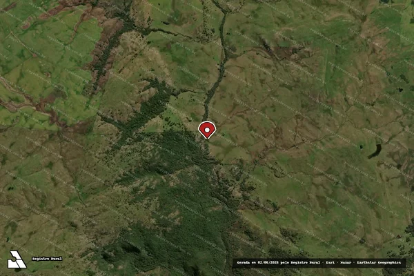 Imagem de satélite de Infração Ambiental em Santa Maria - RS (marcador da localização)