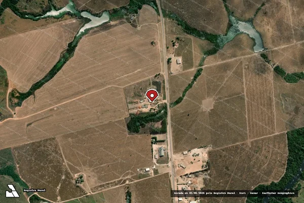 Imagem de satélite de Infração da Flora em Altamira - PA (marcador da localização)