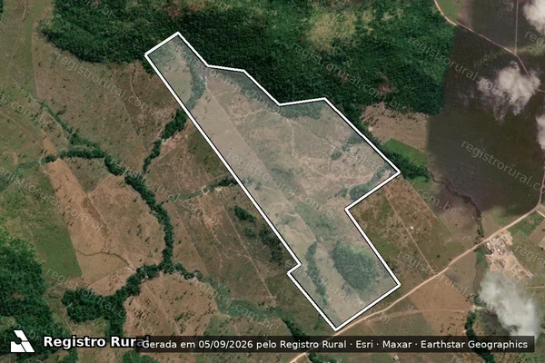 Imagem de satélite — Embargo Ambiental - Cotriguaçu/MT