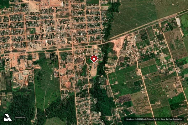 Imagem de satélite de Infração da Flora em Porto Velho - RO (marcador da localização)
