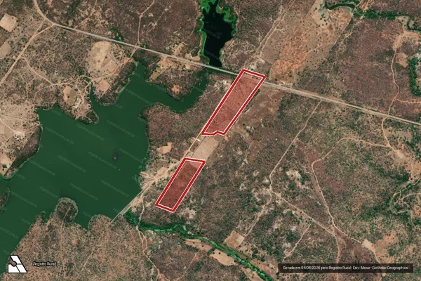 Imagem de satélite — Embargo IBAMA — Desmatamento — Tauá/CE