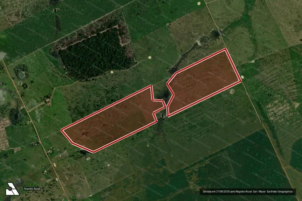 Imagem de satélite de Infração da Flora em Candeias do Jamari - RO
