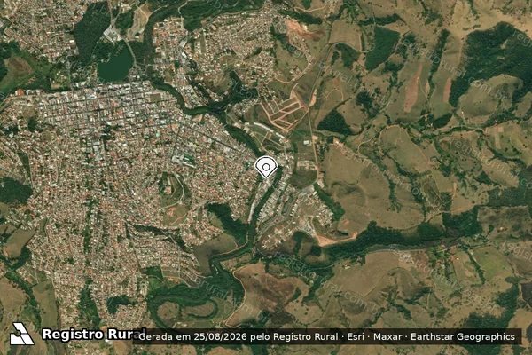 Imagem de satélite — Embargo IBAMA — Infração da Fauna — São Lourenço/MG