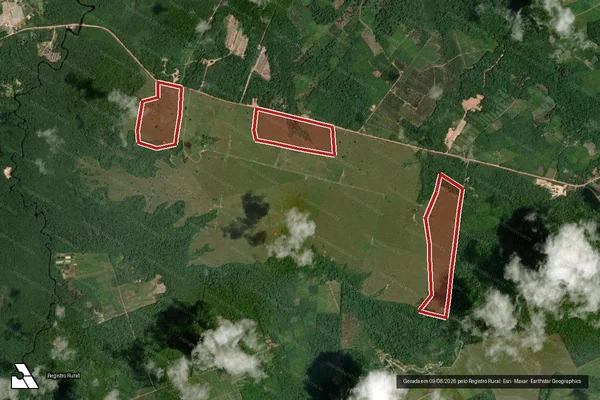 Imagem de satélite de Infração Ambiental em Moju - PA