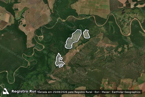 Imagem de satélite de Infração da Flora em Rondonópolis - MT