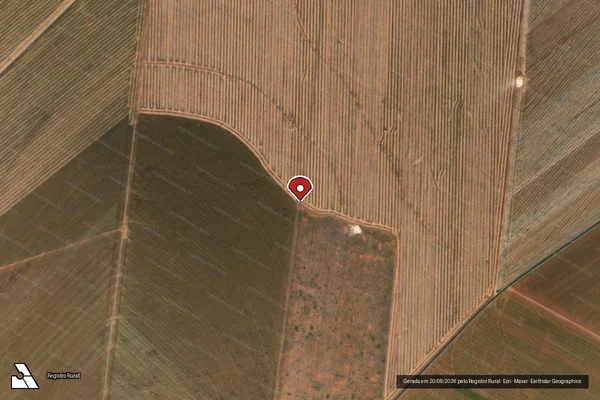 Imagem de satélite de Infração Ambiental em Formosa do Rio Preto - BA (marcador da localização)
