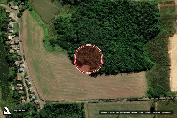 Imagem de satélite de Infração Ambiental em Criciúma - SC