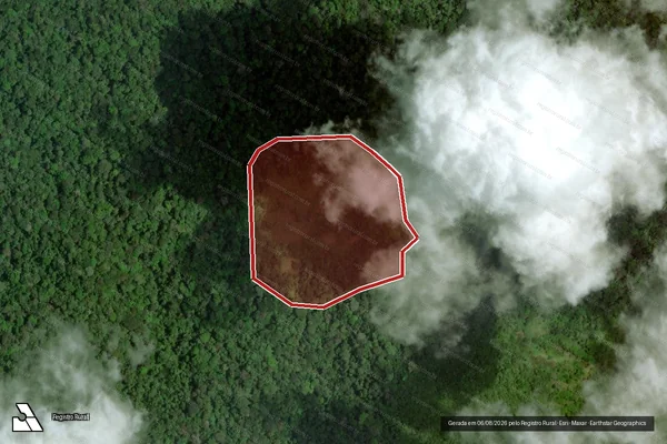 Imagem de satélite — Embargo IBAMA — Desmatamento - Oiapoque/AP