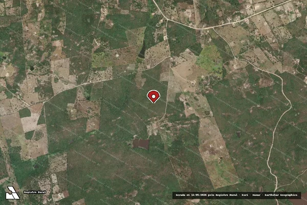 Imagem de satélite de Infração da Flora em Pesqueira - PE (marcador da localização)