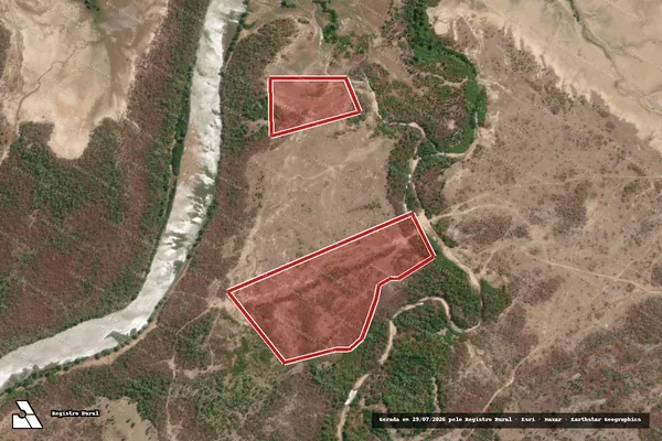 Imagem de satélite — Embargo IBAMA — Infração da Flora — Granja/CE