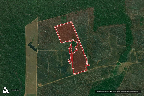 Imagem de satélite de Infração da Flora em Lábrea - AM