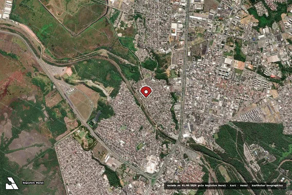 Imagem de satélite de Infração da Fauna em Serra - ES (marcador da localização)