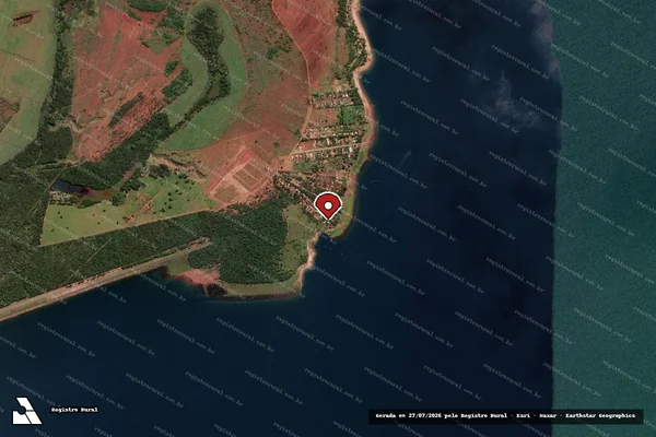 Imagem de satélite de Infração da Flora em Itumbiara - GO (marcador da localização)